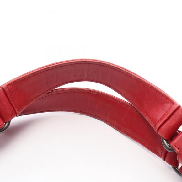 BOTTEGA VENETA Red Leather Intrecciato Shoulder Bag - Picture 8 of 10